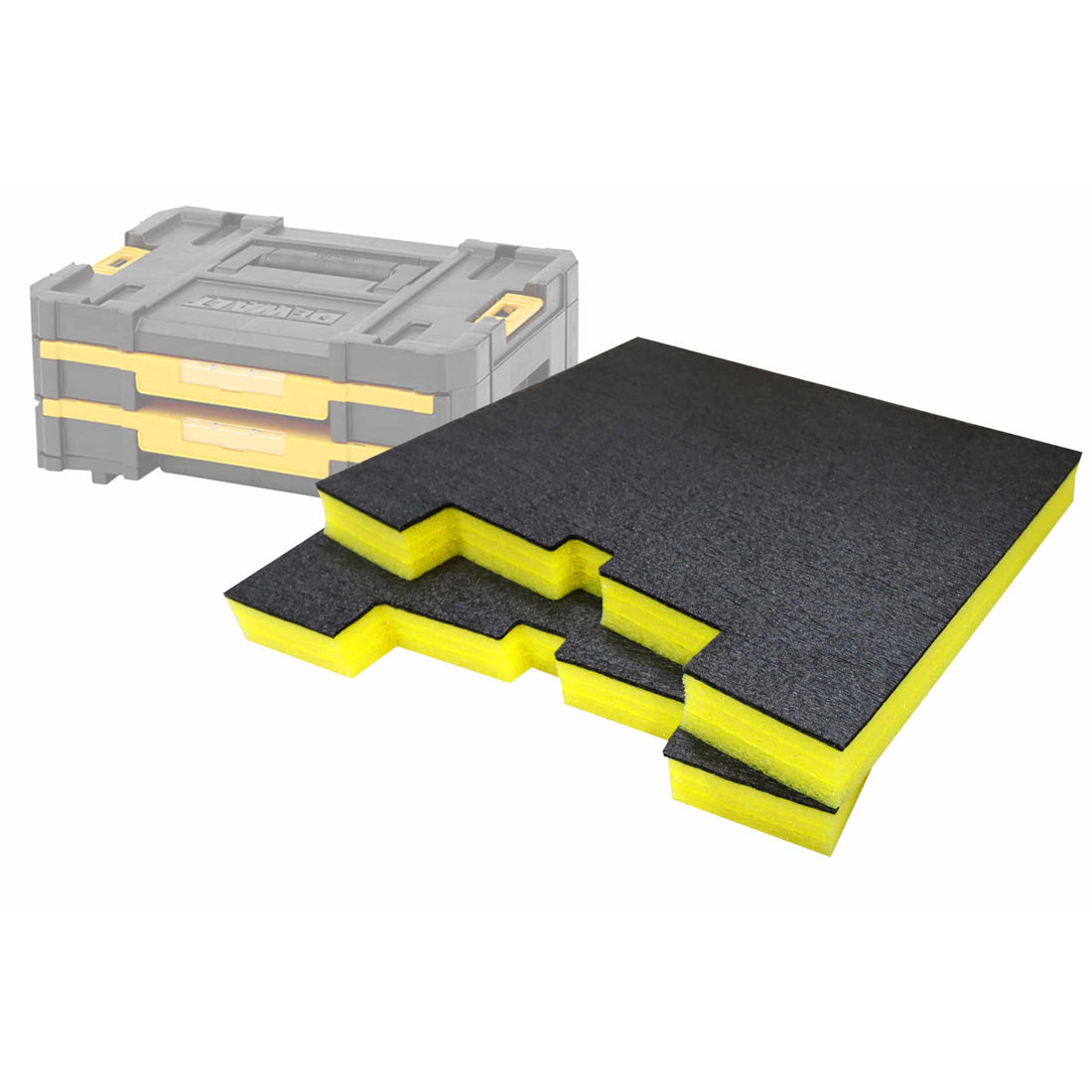 SHADOW FOAM SFI-DTSD230Y DEWALT TSTAK DRAWER INSERT TWIN PACK 30MM YELLOW - MonkeyTools