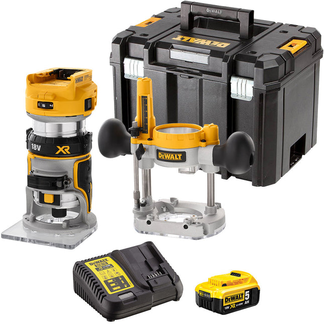 Dewalt DCW604NT 18V Cordless Brushless Router Trimmer with 1 x 5.0Ah Battery & Charger - MonkeyTools