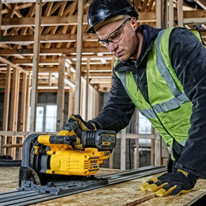 Dewalt DCS520T2 54V Flexvolt Brushless 165mm Plunge Saw with 2 x 6.0Ah Batteries Charger & Case - MonkeyTools