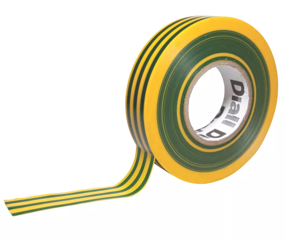 DIALL INSULATING TAPE GREEN / YELLOW 33M X 19MM - MonkeyTools