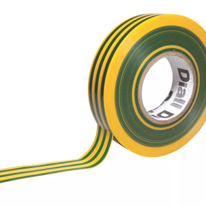 DIALL INSULATING TAPE GREEN / YELLOW 33M X 19MM - MonkeyTools