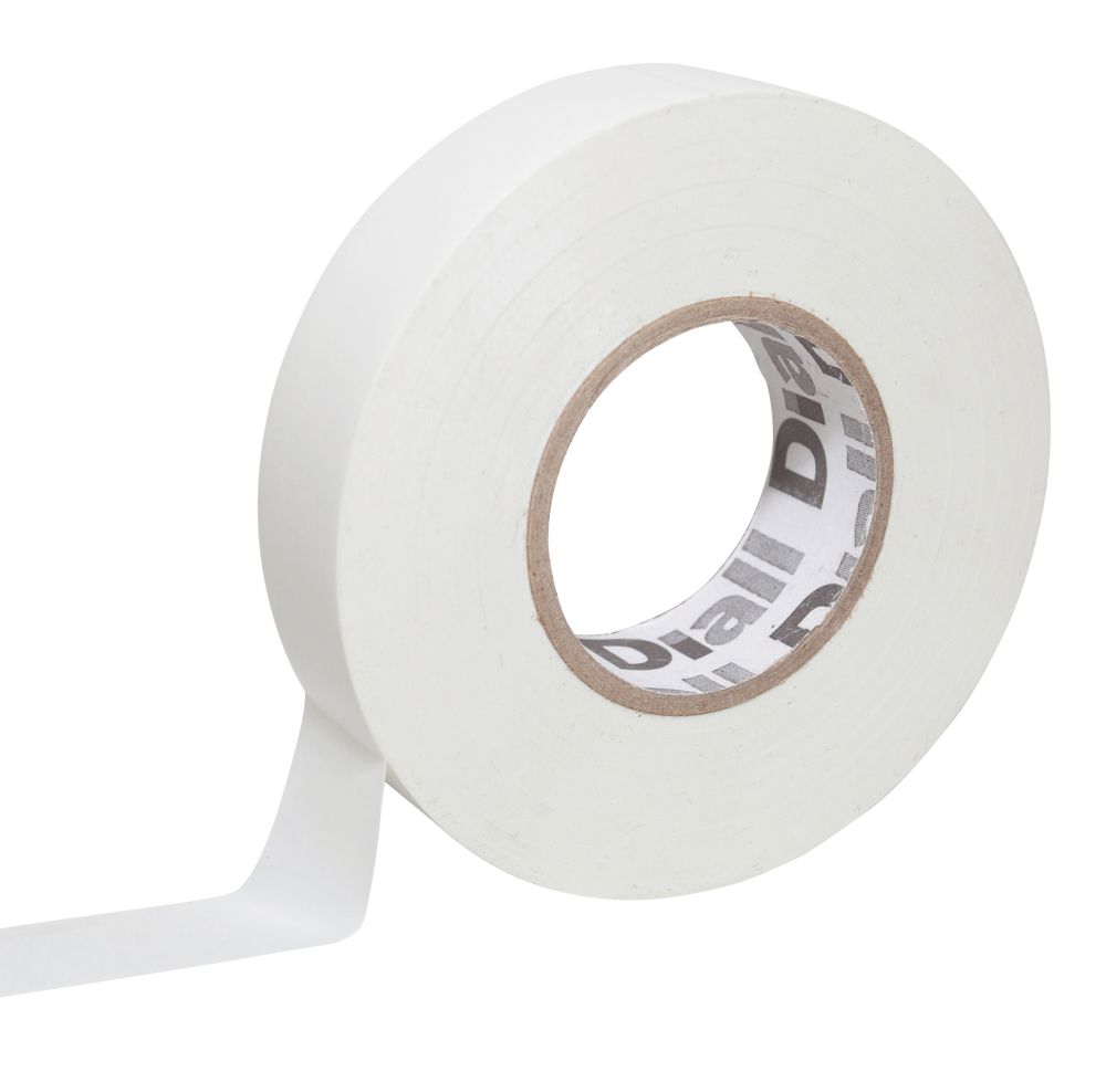DIALL INSULATING TAPE WHITE 33M X 19MM - MonkeyTools