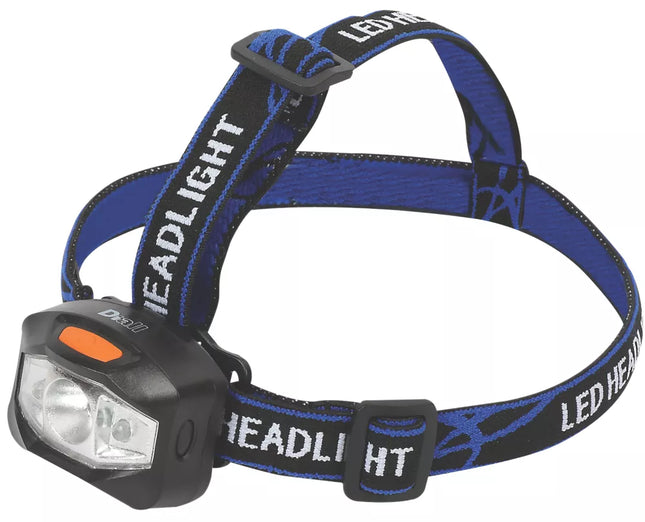 DIALL LED HEAD TORCH BLACK 120LM - MonkeyTools