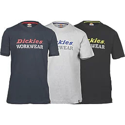 DICKIES RUTLAND SHORT SLEEVE T-SHIRT SET ASSORTED COLOURS MEDIUM 37.8" CHEST 3 PIECES - MonkeyTools
