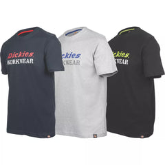 DICKIES RUTLAND SHORT SLEEVE T-SHIRT SET ASSORTED COLOURS MEDIUM 37.8" CHEST 3 PIECES