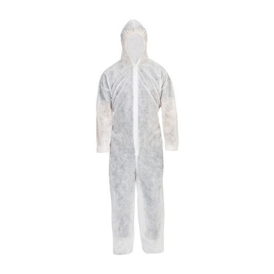 DISPOSABLE COVERALL WHITE XX LARGE 55" CHEST 33" L - MonkeyTools