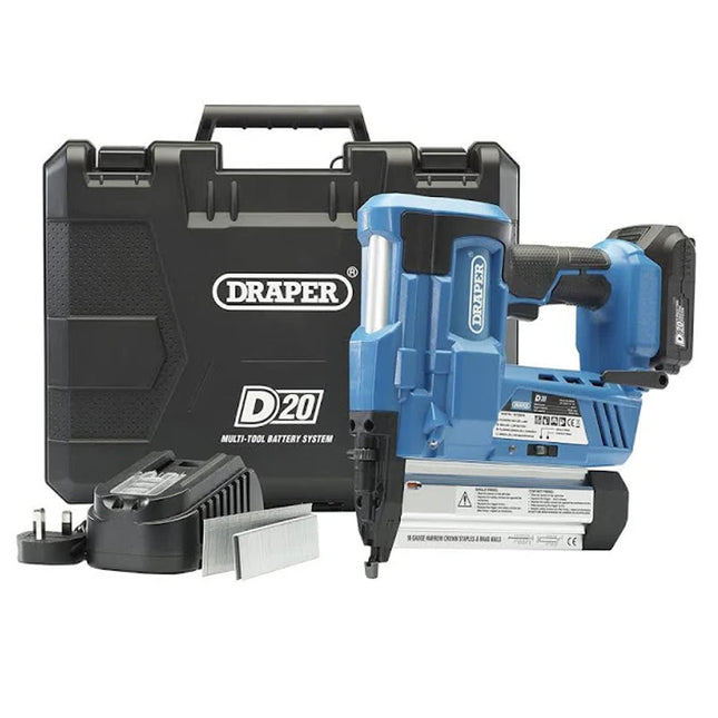 Draper D20NSSET D20 20V Nailer/Stapler With 1 x 2.0Ah Battery & Charger - 00646 - MonkeyTools