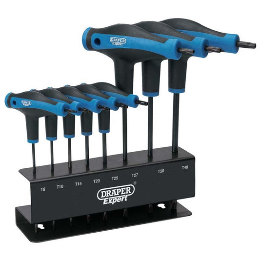 Draper Soft Grip 'T' Handle TX-STAR Key Set of 8 Piece - 33872 - MonkeyTools