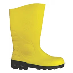 DUNLOP DEVON SAFETY WELLIES YELLOW SIZE 10 - MonkeyTools