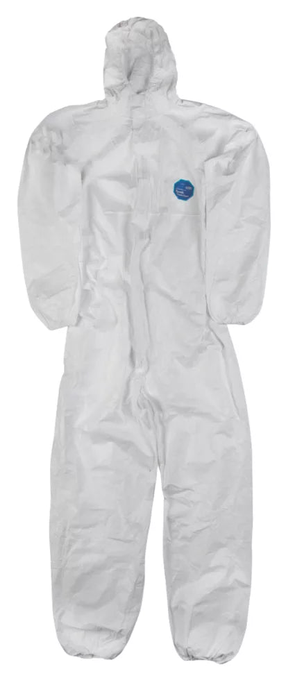 DUPONT TYVEK CH5 CLASSIC HOODED DISPOSABLE COVERALL WHITE LARGE 40-42" CHEST 32" L - MonkeyTools