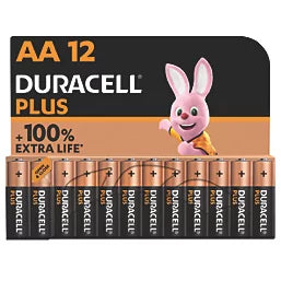 DURACELL PLUS AA ALKALINE BATTERIES 12 PACK - MonkeyTools