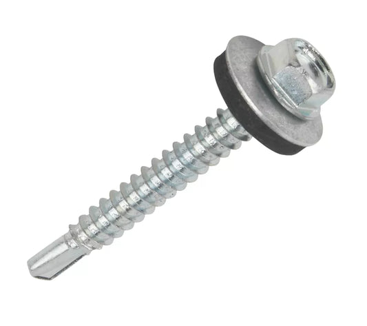 EASYDRIVE FLANGE SELF-DRILLING SCREWS WITH WASHERS 5.5MM X 45MM 100 PACK - MonkeyTools