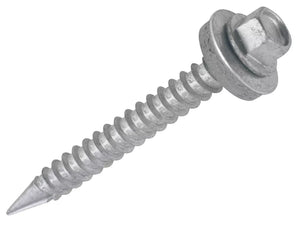 EASYDRIVE FLANGE SELF-DRILLING TIMBER ROOFING DOUBLE SLASH POINT SCREWS 6.3MM X 45MM 100 PACK - MonkeyTools