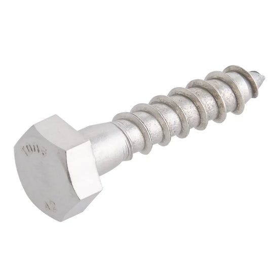 EASYDRIVE HEX BOLT SELF-TAPPING COACH SCREWS 10MM X 50MM 10 PACK - MonkeyTools
