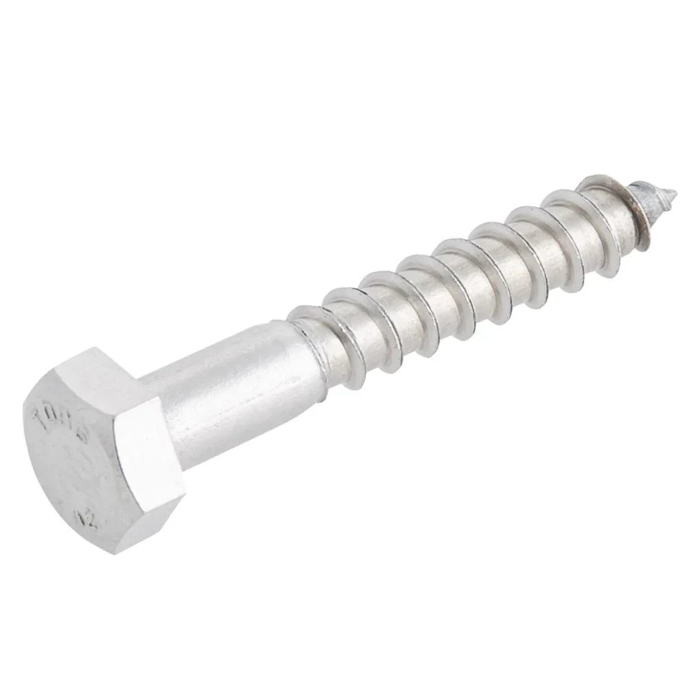 EASYDRIVE HEX BOLT SELF-TAPPING COACH SCREWS 8MM X 50MM 10 PACK - MonkeyTools