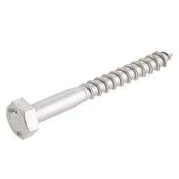 EASYDRIVE HEX BOLT SELF-TAPPING COACH SCREWS 8MM X 70MM 10 PACK - MonkeyTools