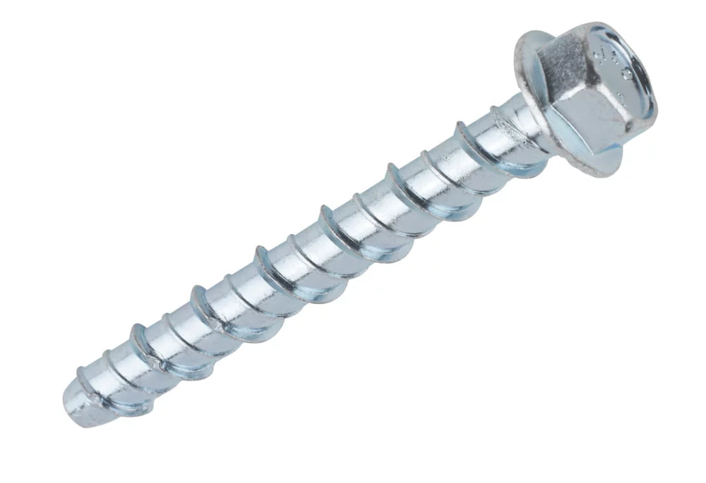 EASYFIX BRIGHT ZINC-PLATED CARBON STEEL CONCRETE BOLTS M8 X 80MM 10 PACK - MonkeyTools
