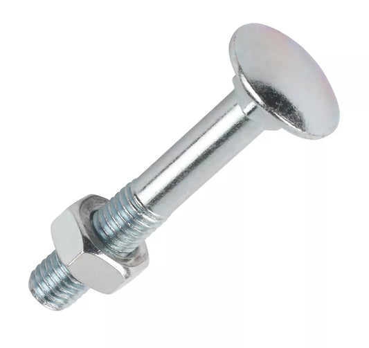 EASYFIX GENERAL PURPOSE THREADED COACH BOLTS CARBON STEEL BRIGHT ZINC-PLATED M12 X 130MM 25 PACK - MonkeyTools
