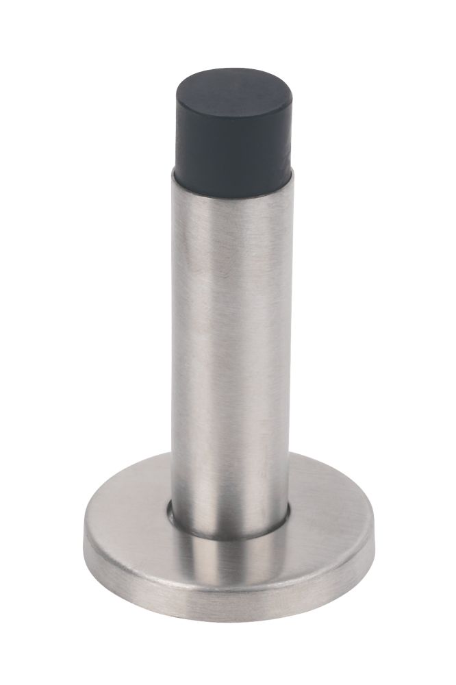 ECLIPSE CYLINDER PROJECTION DOOR STOP 20 X 85MM SATIN STAINLESS STEEL - MonkeyTools