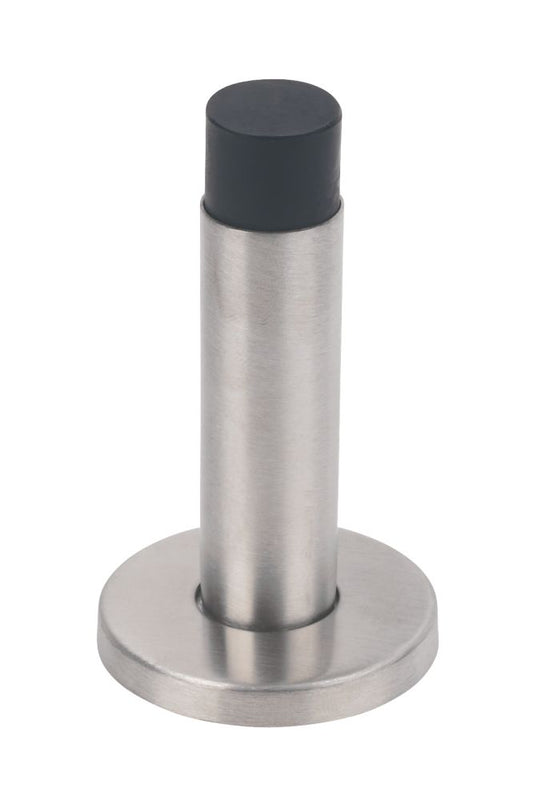 ECLIPSE CYLINDER PROJECTION DOOR STOP 20 X 85MM SATIN STAINLESS STEEL - MonkeyTools