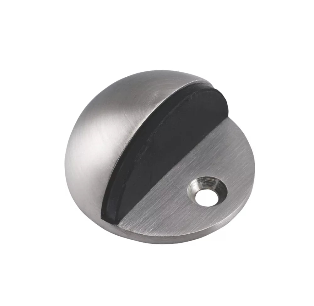 ECLIPSE OVAL DOOR STOP 45 X 25MM SATIN STAINLESS STEEL - MonkeyTools