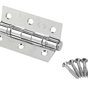 ECLIPSE POLISHED CHROME GRADE 7 FIRE RATED BALL BEARING HINGES 76MM X 51MM 2 PACK - MonkeyTools