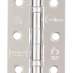 ECLIPSE POLISHED CHROME GRADE 7 FIRE RATED BALL BEARING HINGES 76MM X 51MM 2 PACK - MonkeyTools