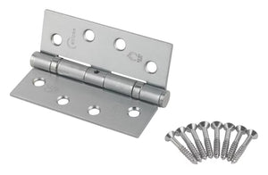 ECLIPSE SATIN CHROME GRADE 11 FIRE RATED BALL BEARING HINGES 102MM X 76MM 3 PACK - MonkeyTools