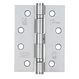 ECLIPSE SATIN CHROME GRADE 13 FIRE RATED BALL BEARING HINGES 102MM X 76MM 2 PACK - MonkeyTools