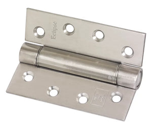 ECLIPSE SATIN STAINLESS STEEL UNGRADED FIRE RATED ADJUSTABLE SELF-CLOSING HINGES 102MM X 76MM 2 PACK - MonkeyTools