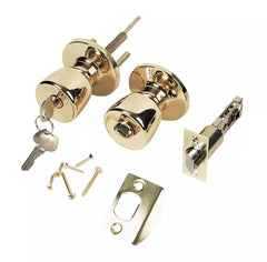 ERA BALL MORTICE KNOB PAIR POLISHED BRASS 67MM
