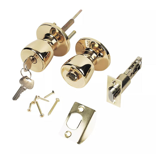 ERA BALL MORTICE KNOB PAIR POLISHED BRASS 67MM - MonkeyTools