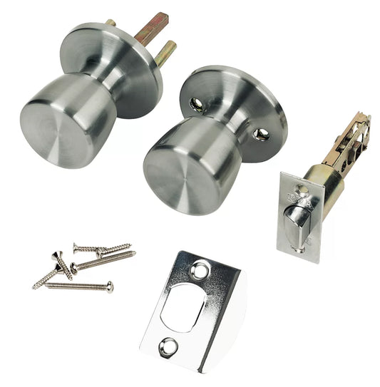 ERA MORTICE PASSAGE KNOB SET SATIN STAINLESS STEEL 67MM - MonkeyTools