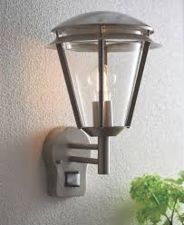 ANTLER OUTDOOR WALL LIGHT WITH PIR SENSOR BRUSHED STAINLESS STEEL - MonkeyTools