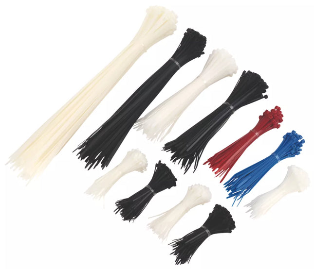 ASSORTED CABLE TIES 1000 PACK - MonkeyTools