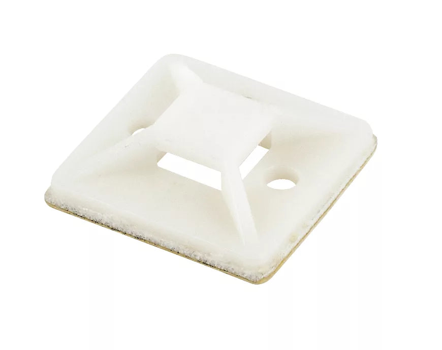 CABLE TIE BASE NATURAL 25MM X 25MM 100 PACK - MonkeyTools