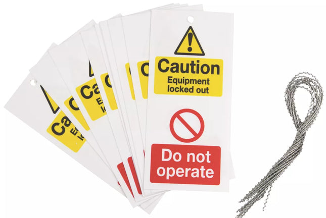 'CAUTION, DO NOT OPERATE' SAFETY MAINTENANCE TAGS 10 PACK - MonkeyTools