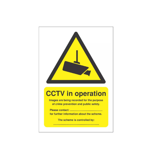 "CCTV IN OPERATION" SIGN 210MM X 148MM - MonkeyTools