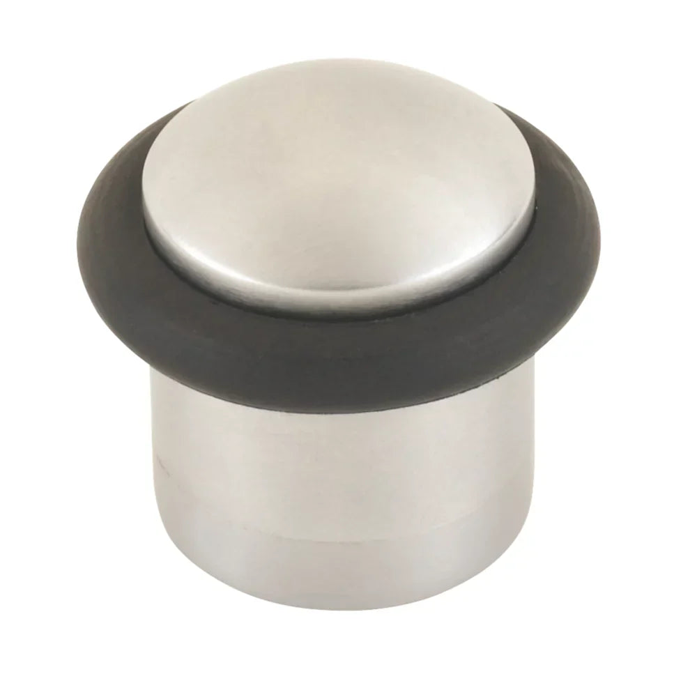 CYLINDER DOOR STOP 38 X 37MM SATIN CHROME - MonkeyTools