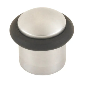 CYLINDER DOOR STOP 38 X 37MM SATIN CHROME - MonkeyTools