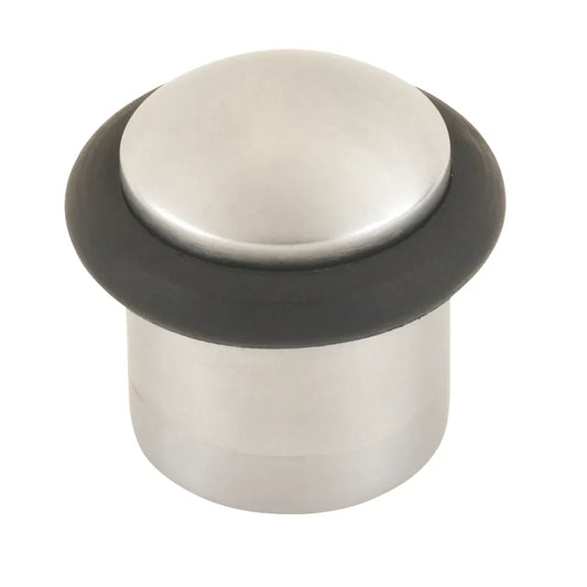 CYLINDER DOOR STOP 38 X 37MM SATIN CHROME - MonkeyTools