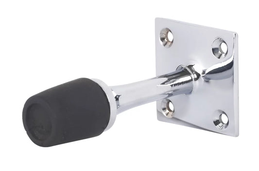 CYLINDER DOOR STOPS 64 X 38MM POLISHED CHROME 5 PACK - MonkeyTools