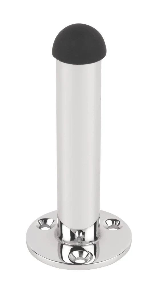 CYLINDER PROJECTION DOOR STOPS 37 X 86MM POLISHED CHROME 2 PACK - MonkeyTools