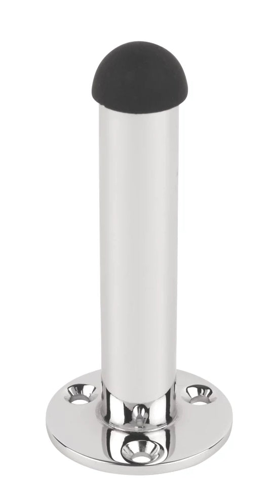 CYLINDER PROJECTION DOOR STOPS 37 X 86MM POLISHED CHROME 2 PACK - MonkeyTools