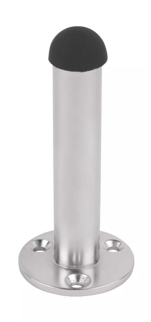 CYLINDER PROJECTION DOOR STOPS 37 X 86MM SATIN CHROME 2 PACK - MonkeyTools