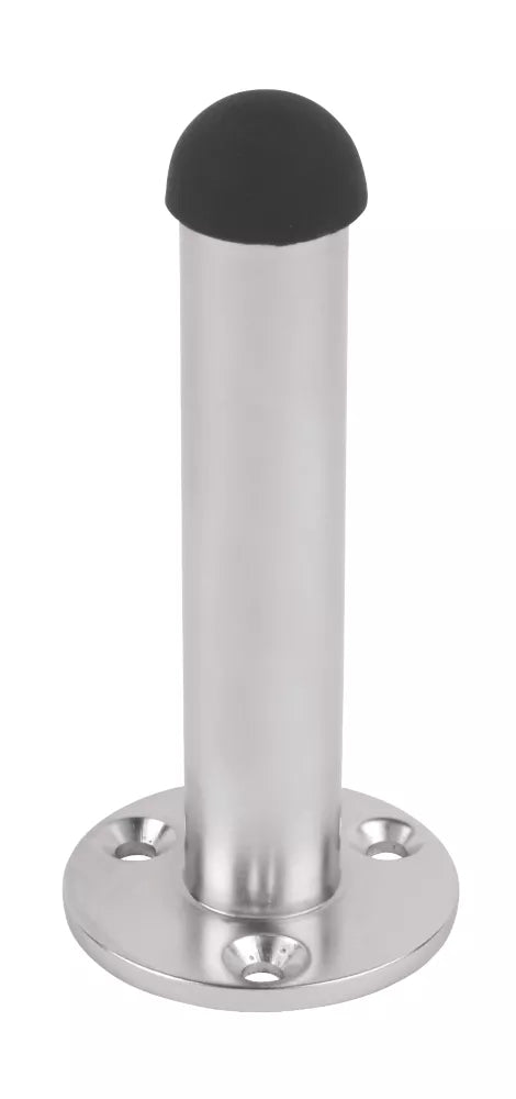CYLINDER PROJECTION DOOR STOPS 37 X 86MM SATIN CHROME 2 PACK - MonkeyTools