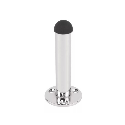 CYLINDER PROJECTION DOOR STOPS POLISHED CHROME 2 PACK - MonkeyTools
