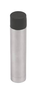 CYLINDER PROJECTION DOOR STOPS WITH CONCEALED FIXINGS 16 X 70MM SATIN CHROME 2 PACK - MonkeyTools