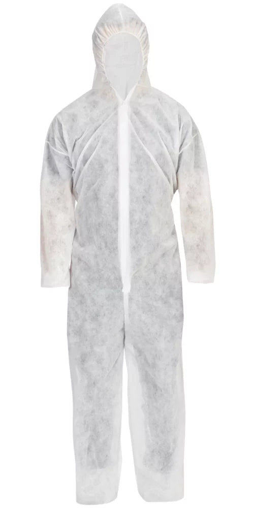 DISPOSABLE COVERALL WHITE 2X LARGE 55" CHEST 33" L - MonkeyTools
