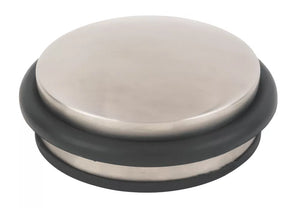 DOME WEIGHT DOOR STOP 90 X 40MM SATIN STAINLESS STEEL - MonkeyTools